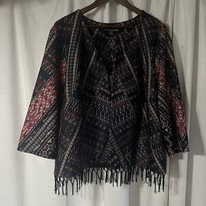 Madison‎ Leigh 3/4 Sleeves Jacket Women Size 18 W Multicolor